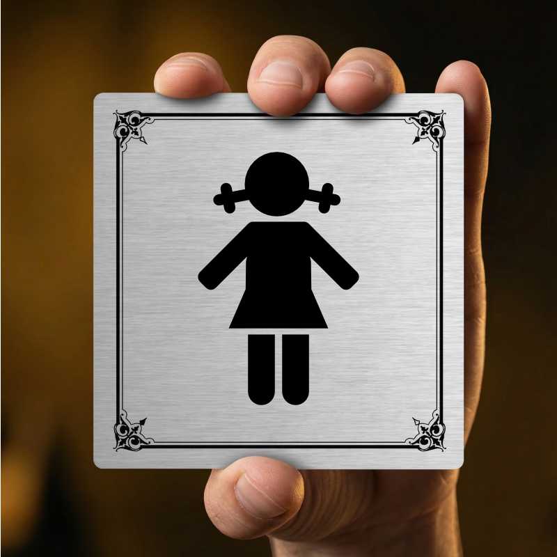 WC dívky, 100x100mm, pergamen, Nevada
